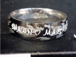 8MM Camo Steel Band