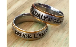 6MM Gold Edged Steel Band