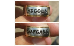 8MM Gold Edged Steel Band