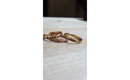 FOUR 3mm Gold Steel Set