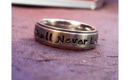 6mm Silver Edged Ring